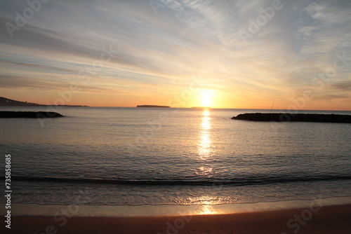 levé du soleil en février 