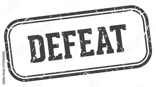 defeat stamp. defeat rectangular stamp on white background