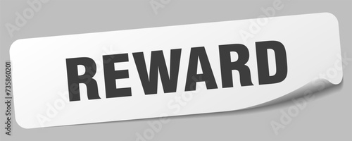 reward sticker. reward label