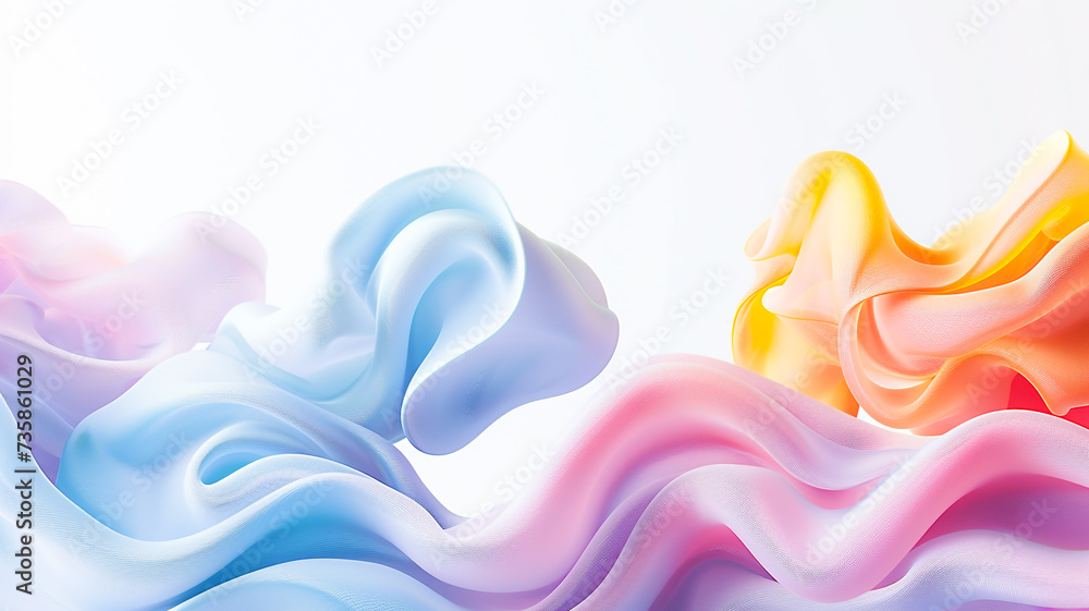 Abstract Colorful Swirl Liquid on White Background Abstract Colorful Swirl Liquid on White Background