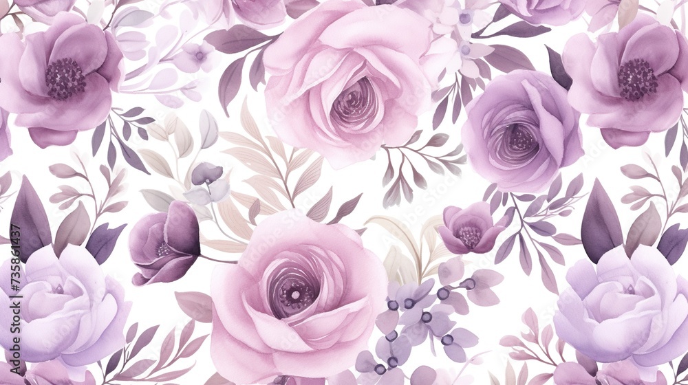 custom made wallpaper toronto digitalWatercolor pastel floral seamless pattern. Hand drawn botanical watercolor flowers background.