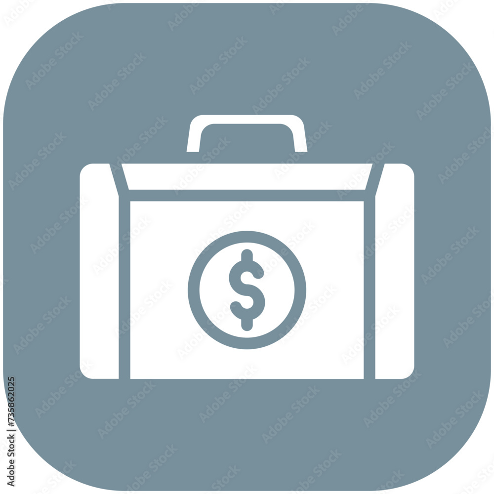 Cash Suitcase vector icon illustration of Finance and Money iconset. Cash Suitcase vector icon illustration of Finance and Money iconset.