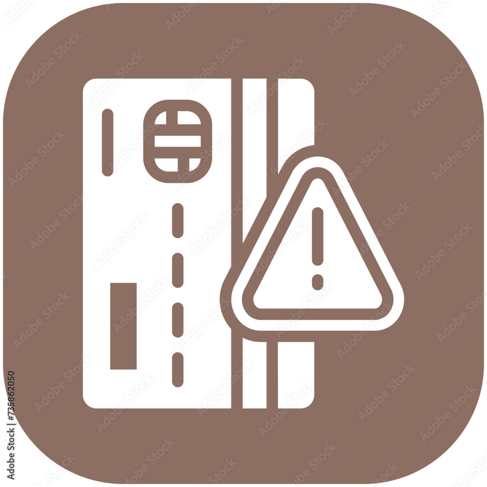 Credit Card Alert vector icon illustration of Finance and Money iconset. Credit Card Alert vector icon illustration of Finance and Money iconset.