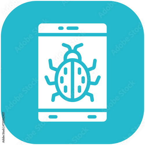 Mobile Virus Icon vector icon illustration of Networking and Data Sharing iconset.