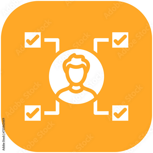 Candidate Skills vector icon illustration of Project Management iconset.