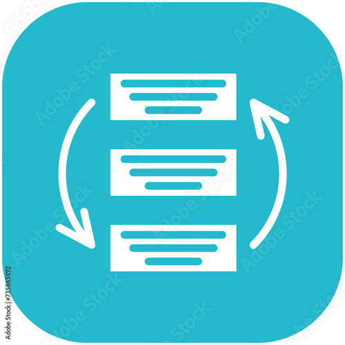 Rearrange Tasks vector icon illustration of Project Management iconset.