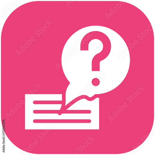 Questions vector icon illustration of Project Management iconset.