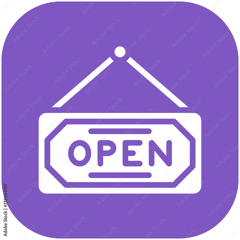 Open Store Sign vector icon illustration of Shopping and Ecommerce iconset. Open Store Sign vector icon illustration of Shopping and Ecommerce iconset.