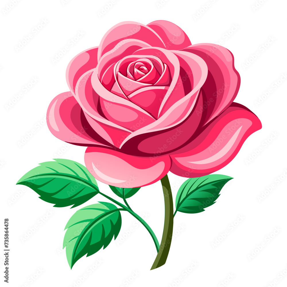 Rose flower vector isolated Rose flower vector isolated