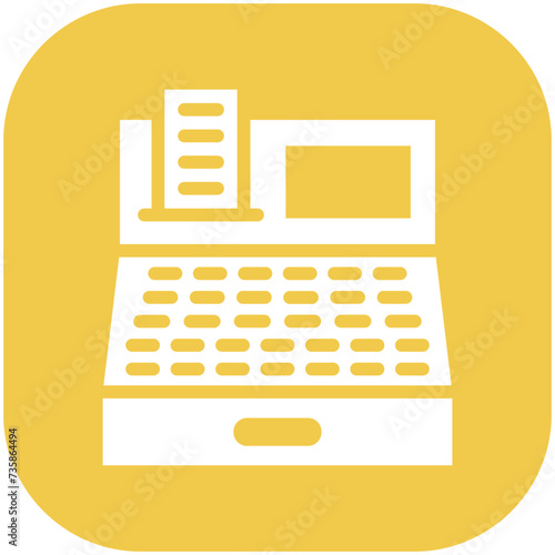 Cashier Machine vector icon illustration of Shopping and Ecommerce iconset.