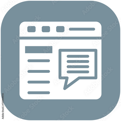 Comments vector icon illustration of Online Marketing iconset.