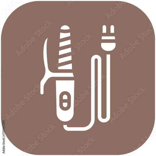 Hair Curler vector icon illustration of Spa iconset.
