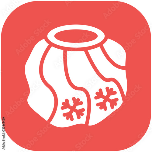 Ice Bag vector icon illustration of Spa iconset.