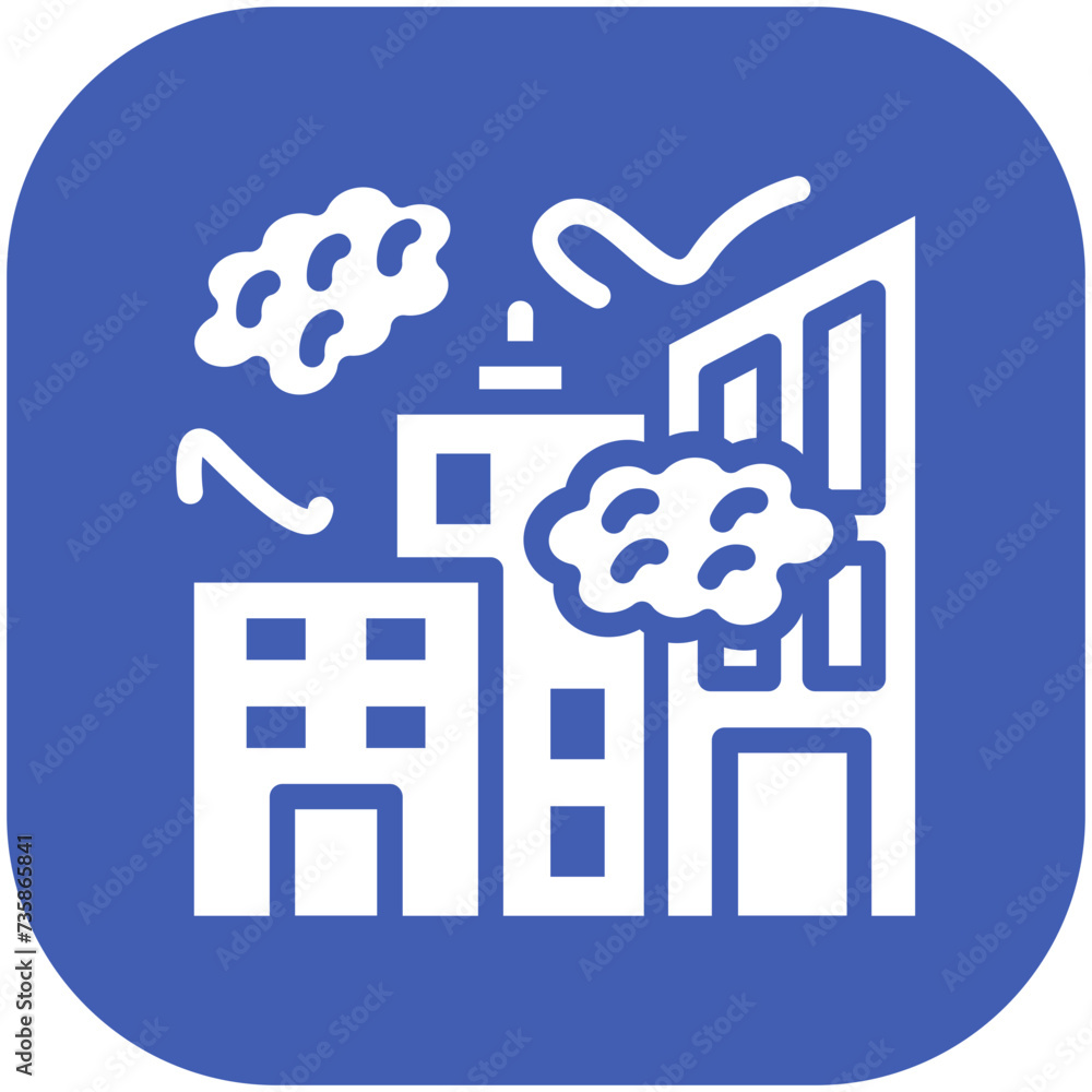 City Pollution vector icon illustration of Pollution iconset. City Pollution vector icon illustration of Pollution iconset.