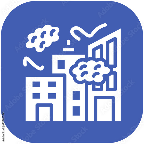 City Pollution vector icon illustration of Pollution iconset.