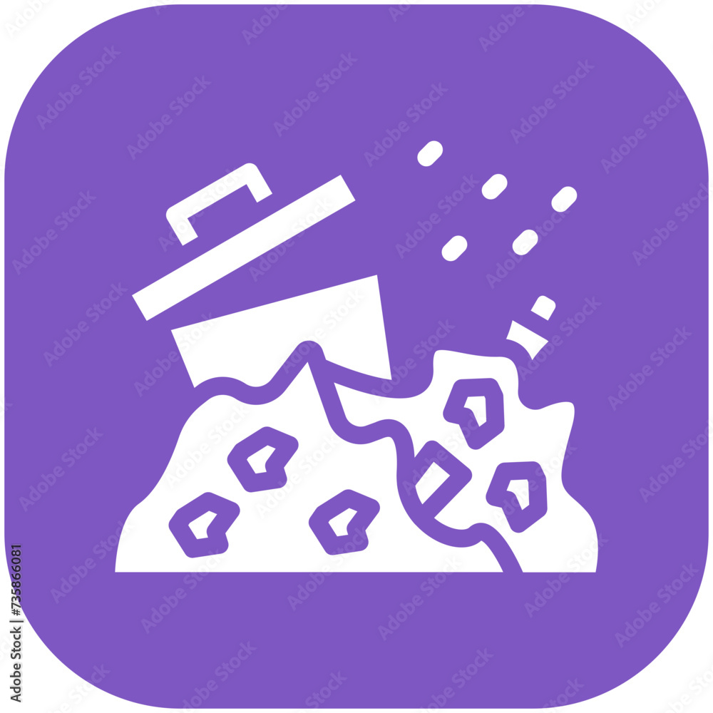 Landfill vector icon illustration of Pollution iconset.