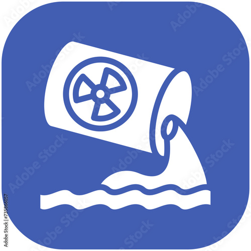 Toxic Waste vector icon illustration of Pollution iconset.
