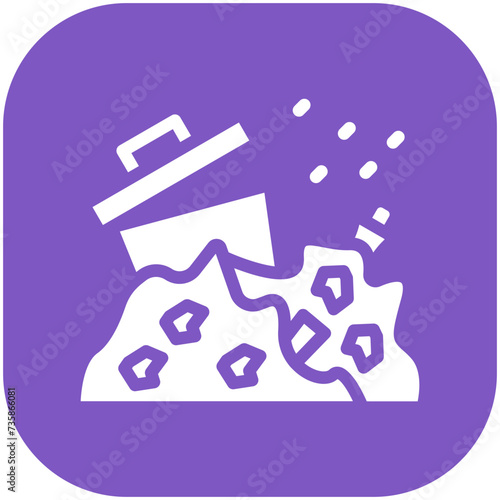 Landfill vector icon illustration of Pollution iconset.