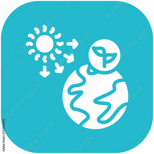 Greenhouse Effect vector icon illustration of Pollution iconset.