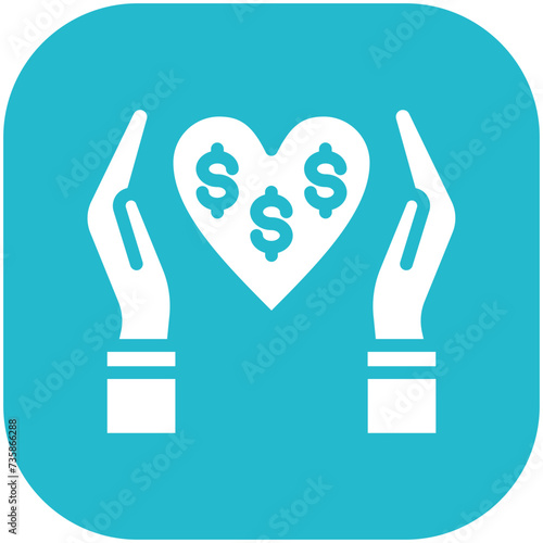 Philanthropy vector icon illustration of Donations iconset.