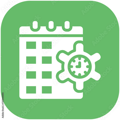 Time Plan vector icon illustration of Time and Date iconset.