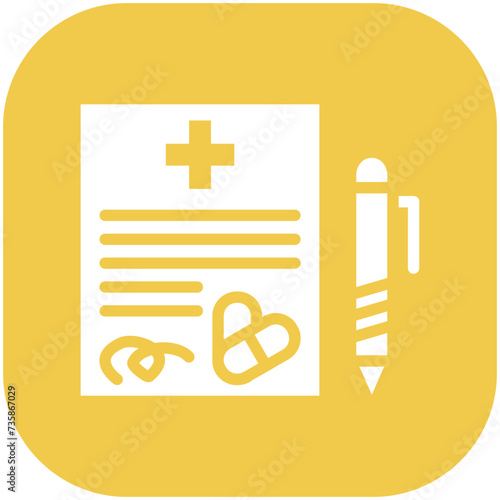 Prescription vector icon illustration of Health Checkup iconset.