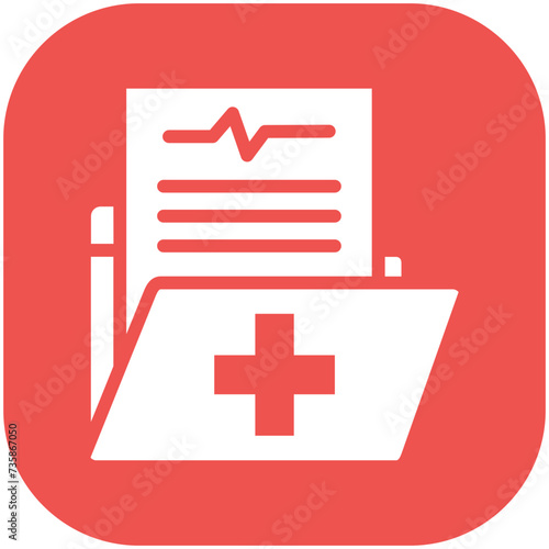 Medical File vector icon illustration of Health Checkup iconset.