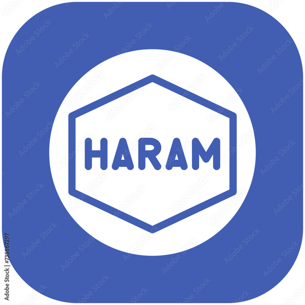 Haram vector icon illustration of Ramadan iconset. Haram vector icon illustration of Ramadan iconset.