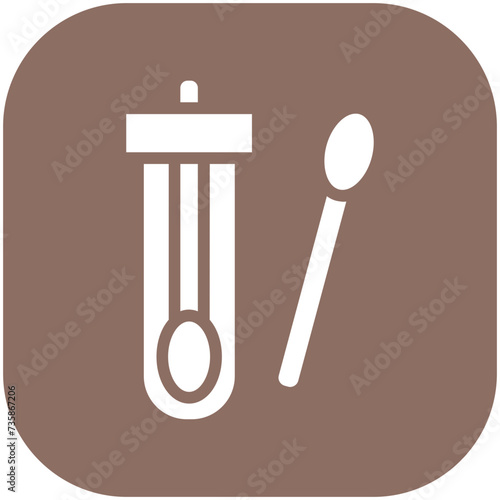 Swab Test vector icon illustration of Health Checkup iconset.