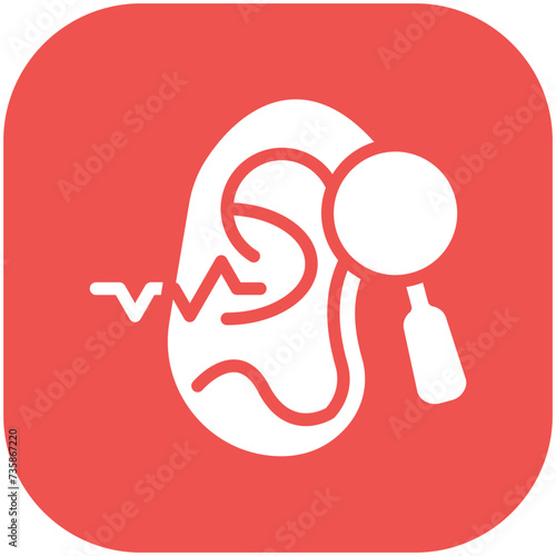 Hearing Checkup vector icon illustration of Health Checkup iconset.