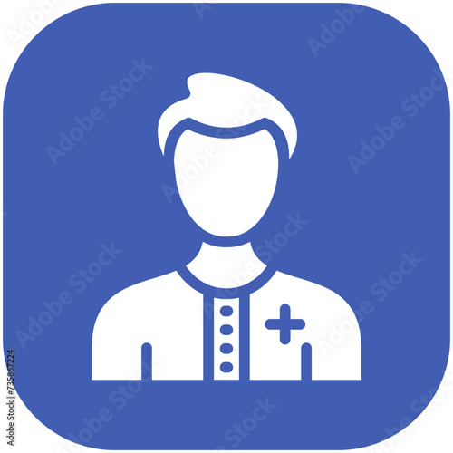 Male Patient vector icon illustration of Health Checkup iconset.