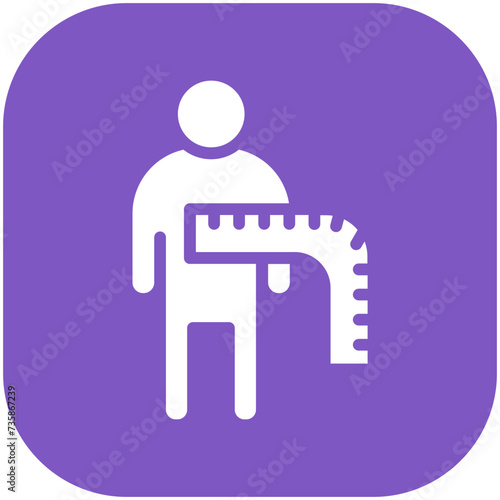 Body Mass Index vector icon illustration of Health Checkup iconset.