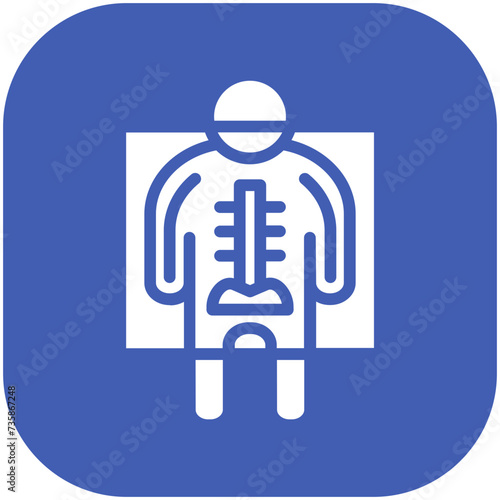 Man X ray vector icon illustration of Health Checkup iconset.