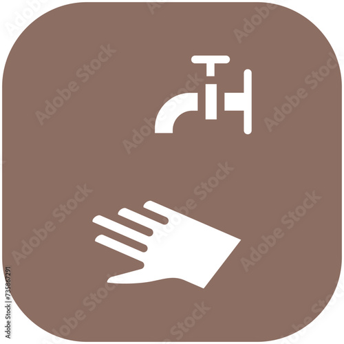 Wudu vector icon illustration of Ramadan iconset.