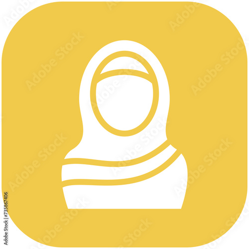Hijab vector icon illustration of Ramadan iconset.