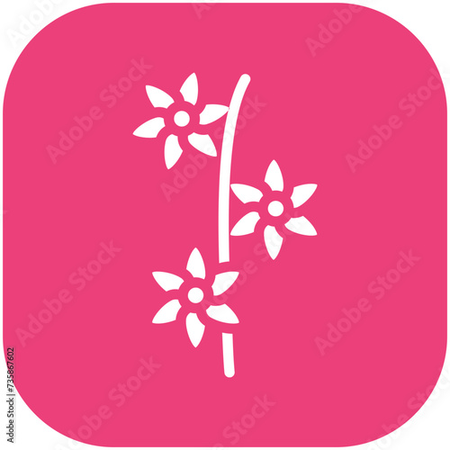 Delphinium vector icon illustration of Flowers iconset.