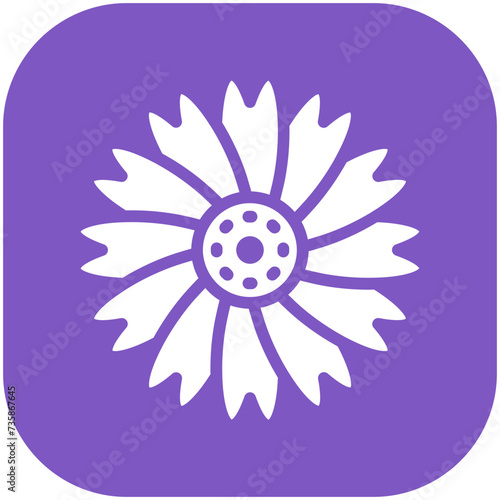 Chamomile vector icon illustration of Flowers iconset.