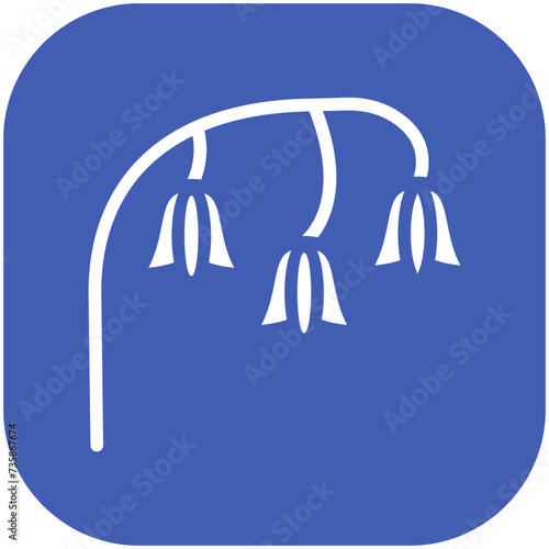 Bluebell vector icon illustration of Flowers iconset.