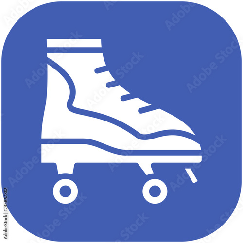 Roller Skating vector icon illustration of Olympics iconset.