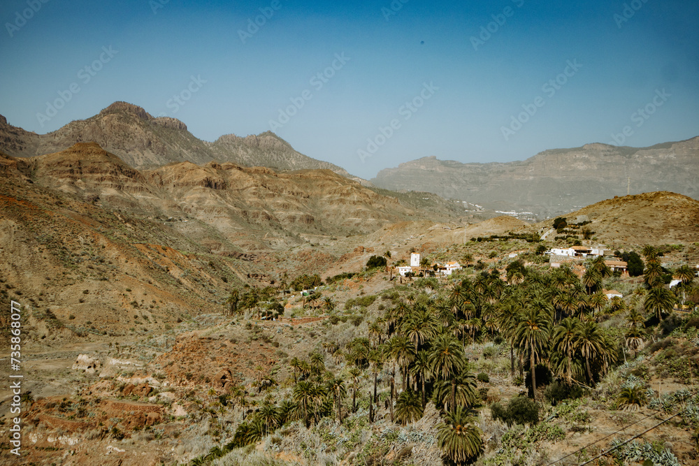 Piękny górski krajobraz Gran Canarii, Hiszpania