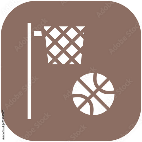 Basketball vector icon illustration of Olympics iconset.