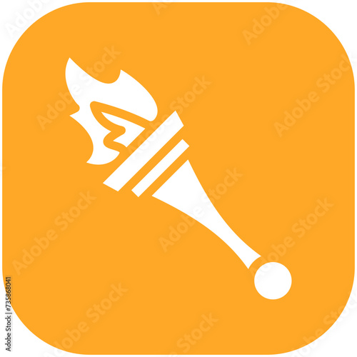 Olympic Torch vector icon illustration of Olympics iconset.