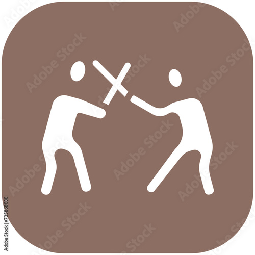 Fencing vector icon illustration of Olympics iconset.