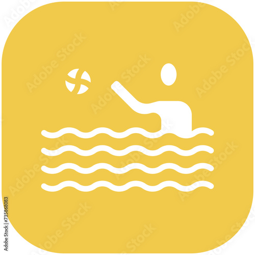 Waterpolo vector icon illustration of Olympics iconset.