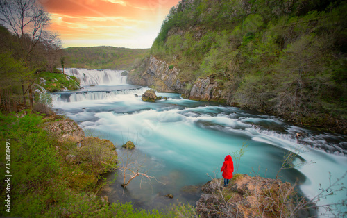 Waterfall Strbacki Buk on Una river in Bosnia photo