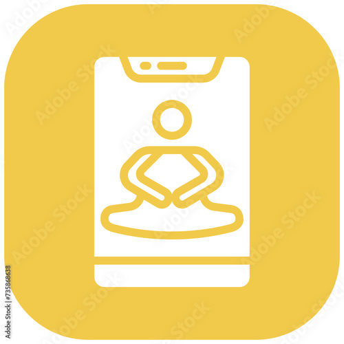 Meditation vector icon illustration of Workout App iconset.