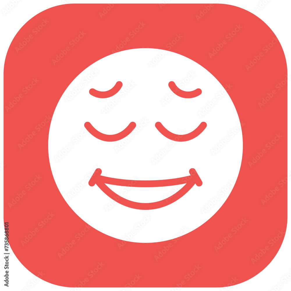 Relieved Face vector icon illustration of Emoji iconset. Relieved Face vector icon illustration of Emoji iconset.