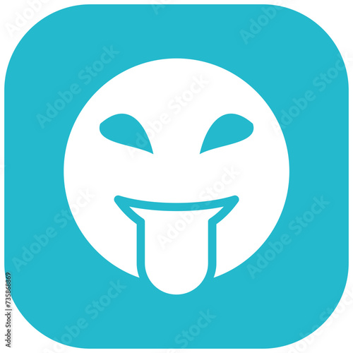 Squinting Face with Tongue vector icon illustration of Emoji iconset.