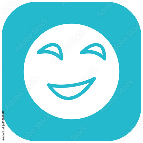 Smirking Face vector icon illustration of Emoji iconset.