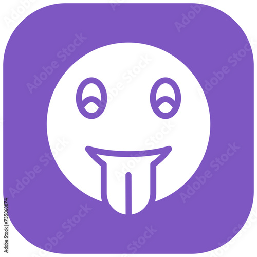 Face with Tongue vector icon illustration of Emoji iconset.